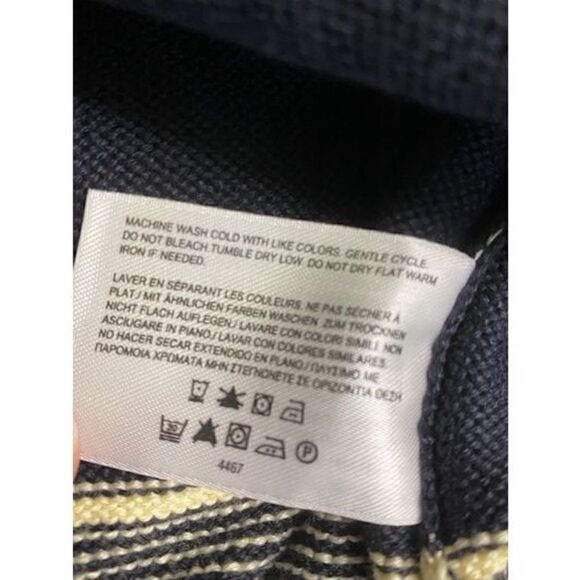 Brooks Brothers Striped Rib-knit Full-zip Crew Neck Vest Black Medium - Picture 7 of 8